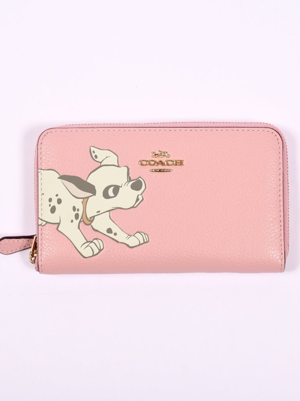 Coach x Disney 101 Dalmatians Pink Leather Zip Around Wallet 91191 NWT Box